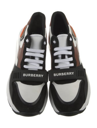 Burberry House Check Pattern Leather Sneakers