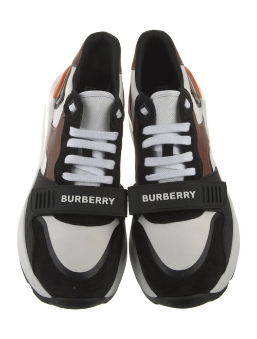 Burberry House Check Pattern Leather Sneakers