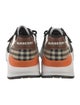 Burberry House Check Pattern Leather Sneakers