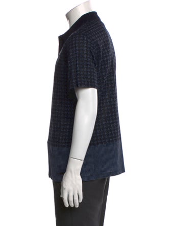 Burberry Polka Dot Print Crew Neck Polo Shirt