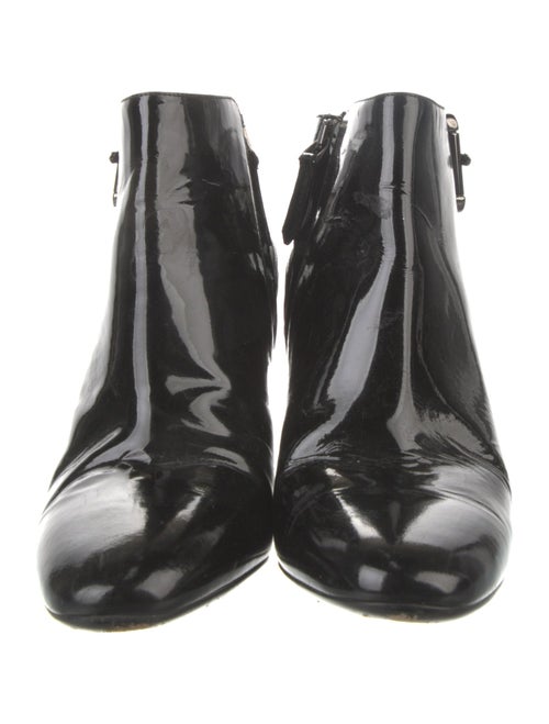Burberry Nova Check Pattern Patent Leather Boots