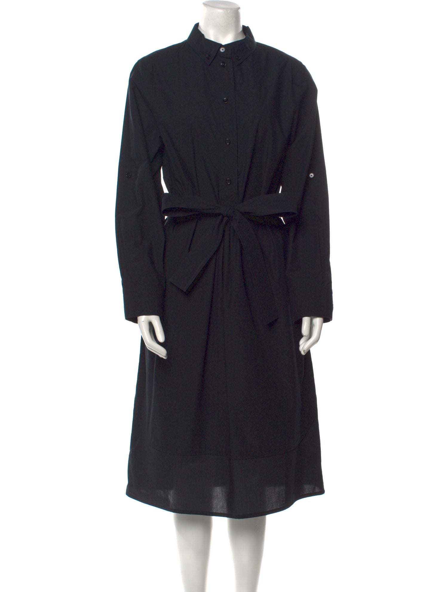 Burberry Mock Neck Midi Length Dress