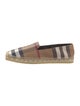 Burberry Plaid Print Espadrilles