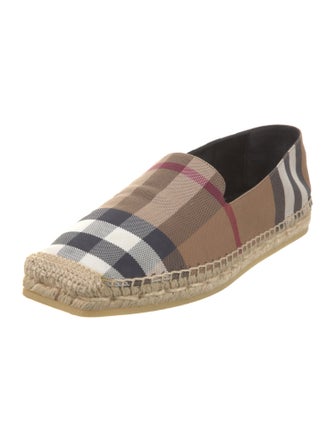 Burberry Plaid Print Espadrilles