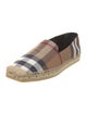 Burberry Plaid Print Espadrilles