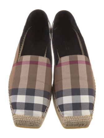 Burberry Plaid Print Espadrilles