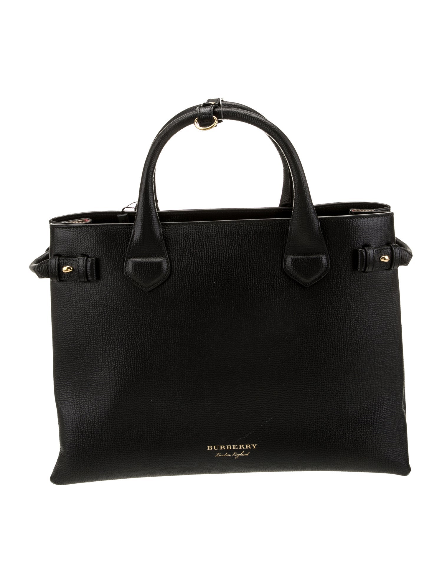 Burberry Leather Top Handle Bag