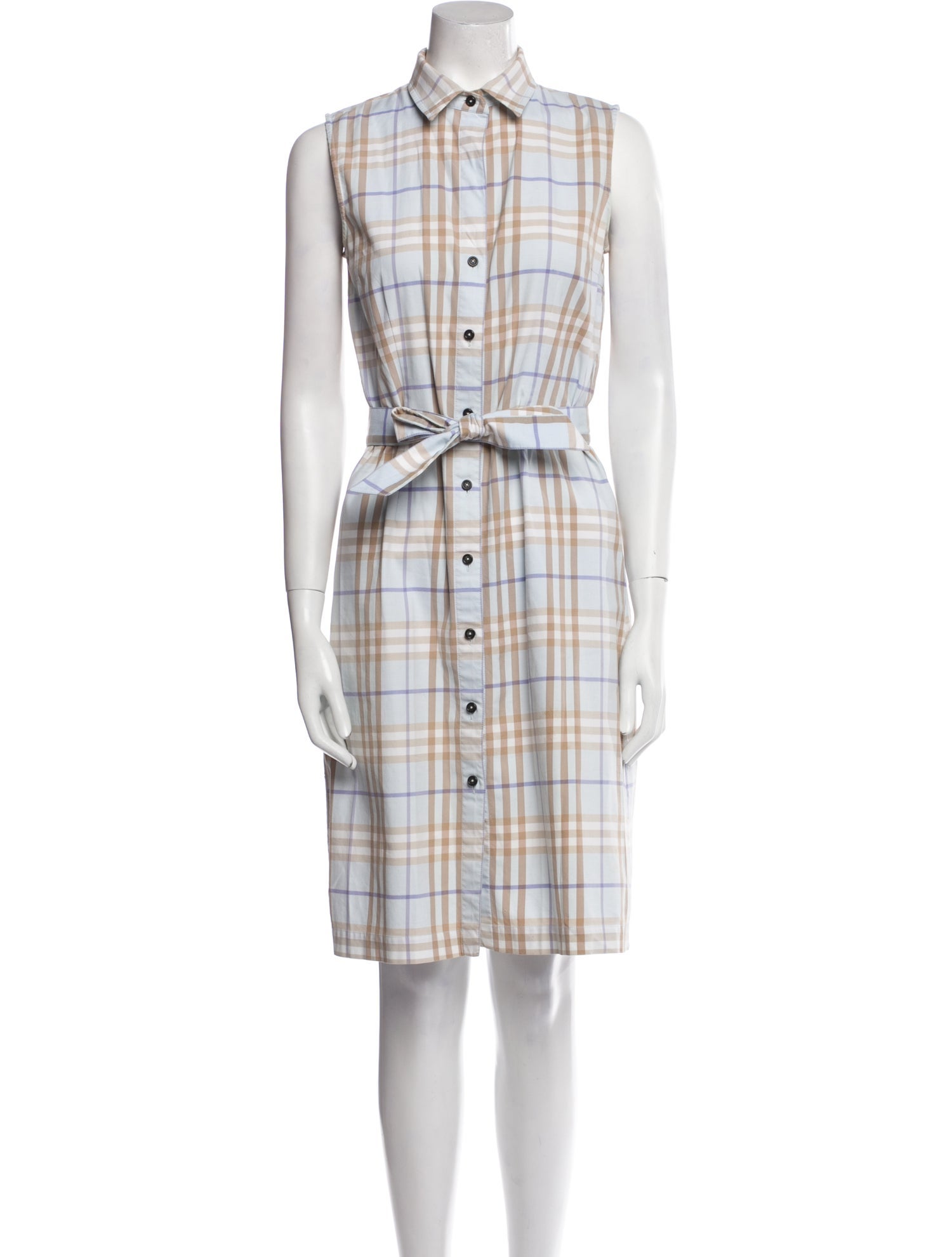 Burberry Plaid Print Mini Dress