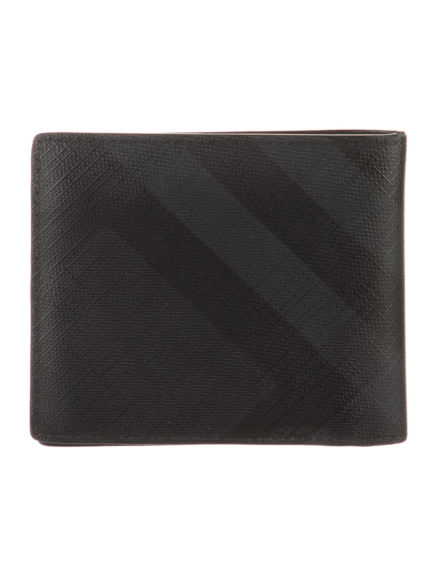 Burberry Leather Striped Bifold Wallet