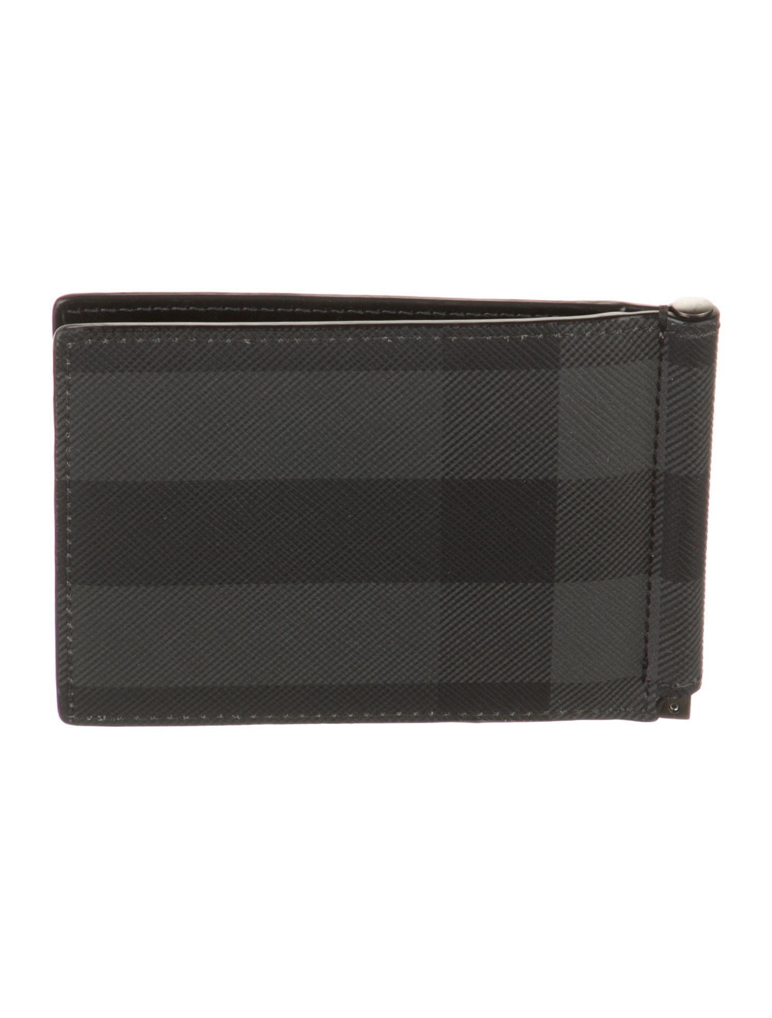 Burberry Leather Striped Bifold Wallet