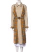 Burberry Plaid Print Trench Coat