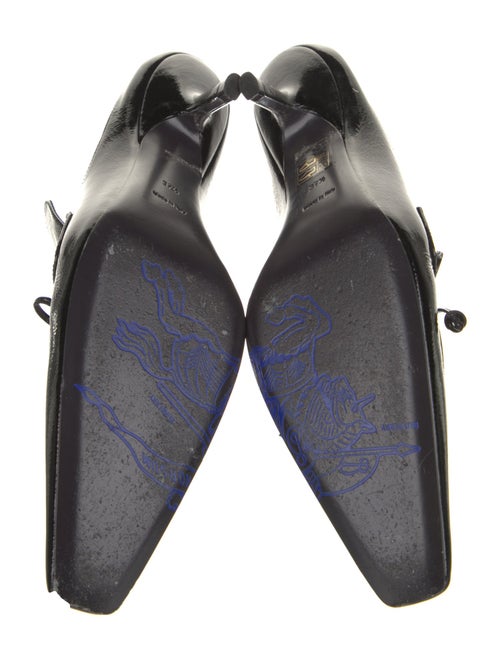 Burberry Leather Bow Accents Mules