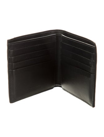 Burberry Leather Printed Bifold Wallet