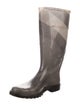 Burberry Smoked Check Pattern Rubber Rain Boots