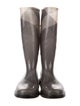 Burberry Smoked Check Pattern Rubber Rain Boots