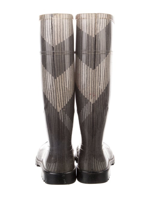 Burberry Smoked Check Pattern Rubber Rain Boots