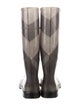 Burberry Smoked Check Pattern Rubber Rain Boots