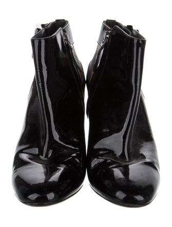 Burberry Nova Check Pattern Patent Leather Boots