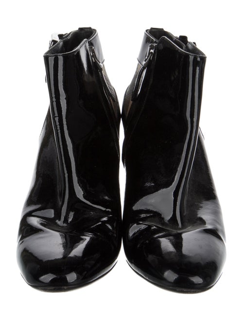 Burberry Nova Check Pattern Patent Leather Boots