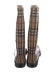 Burberry Haymarket Check Pattern Rubber Rain Boots