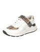 Burberry Nova Check Pattern Leather Sneakers