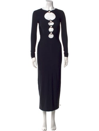 Burberry Crew Neck Long Dress