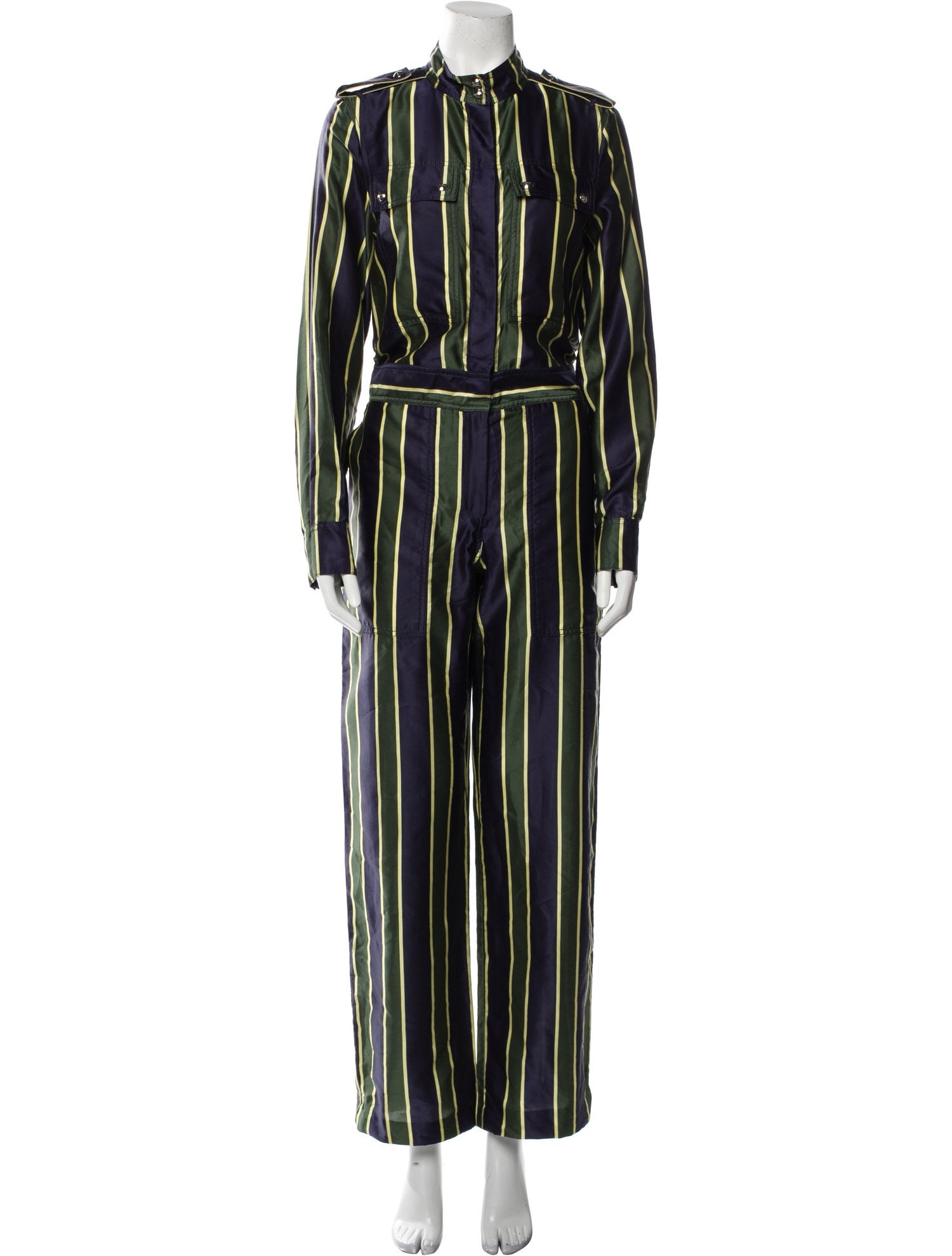 Burberry Striped Mock Neck Jumpsuit w/ Tags