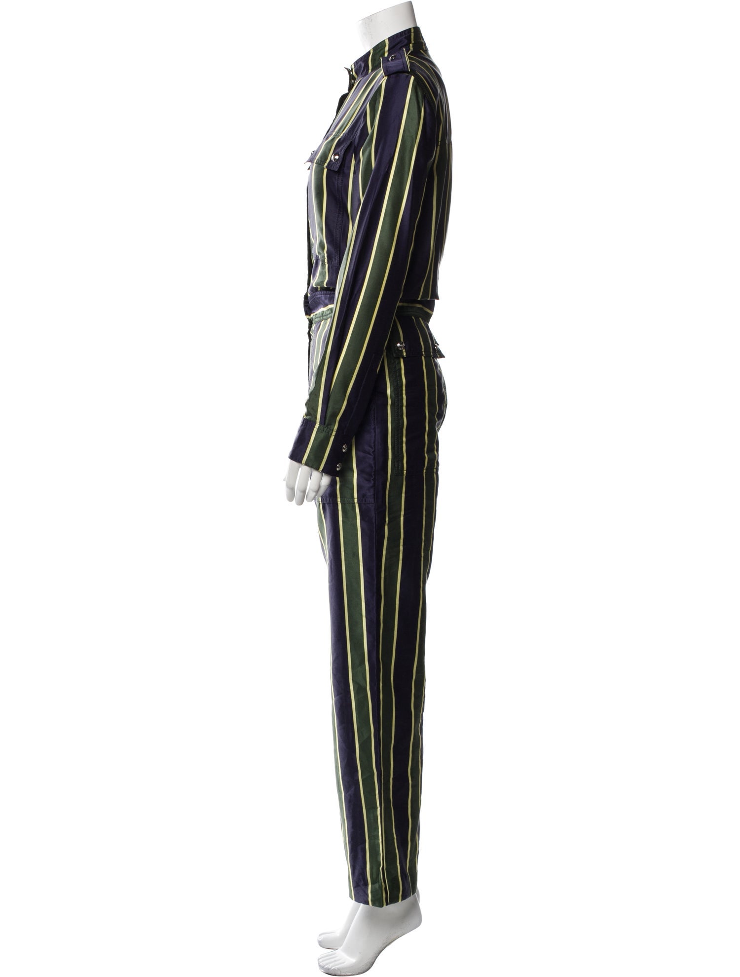 Burberry Striped Mock Neck Jumpsuit w/ Tags