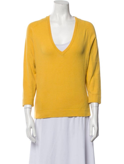 Burberry V-Neck Three-Quarter Sleeve Top