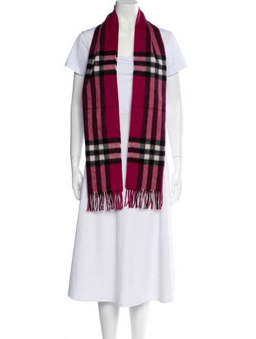 Burberry Cashmere Nova Check Pattern Scarf