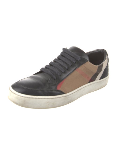 Burberry House Check Pattern Leather Sneakers