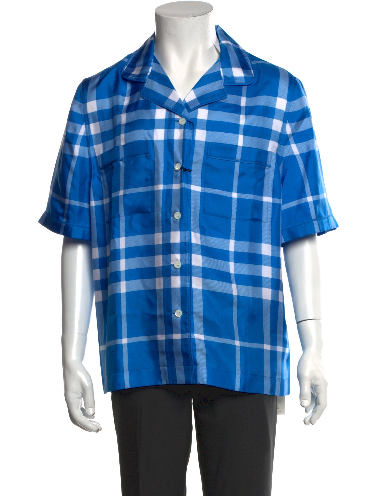 Burberry House Check Pattern Silk Shirt