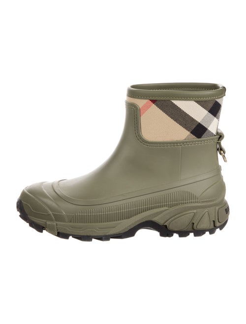 Burberry Nova Check Pattern Rubber Rain Boots