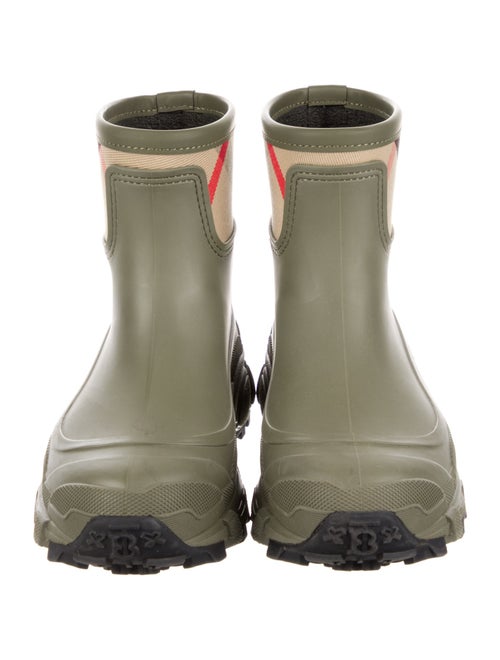 Burberry Nova Check Pattern Rubber Rain Boots