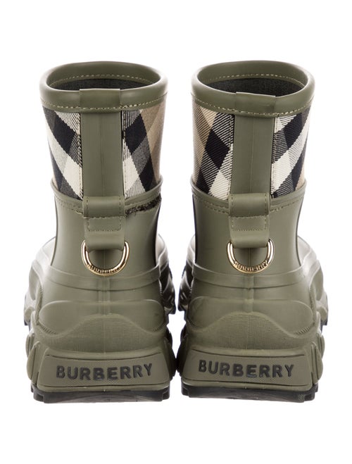 Burberry Nova Check Pattern Rubber Rain Boots