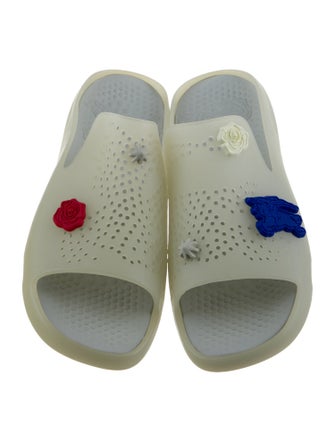 Burberry Rubber Colorblock Pattern Slides