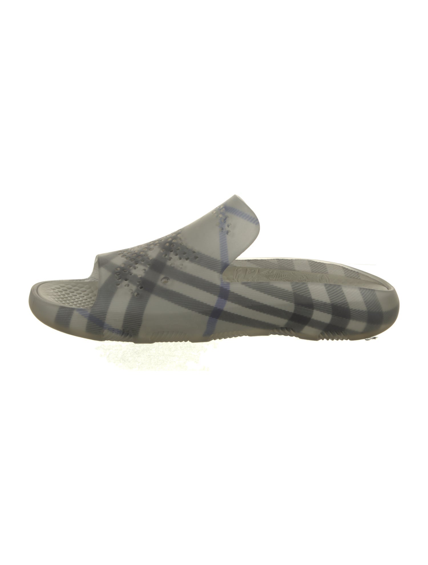 Burberry Rubber Plaid Print Slides