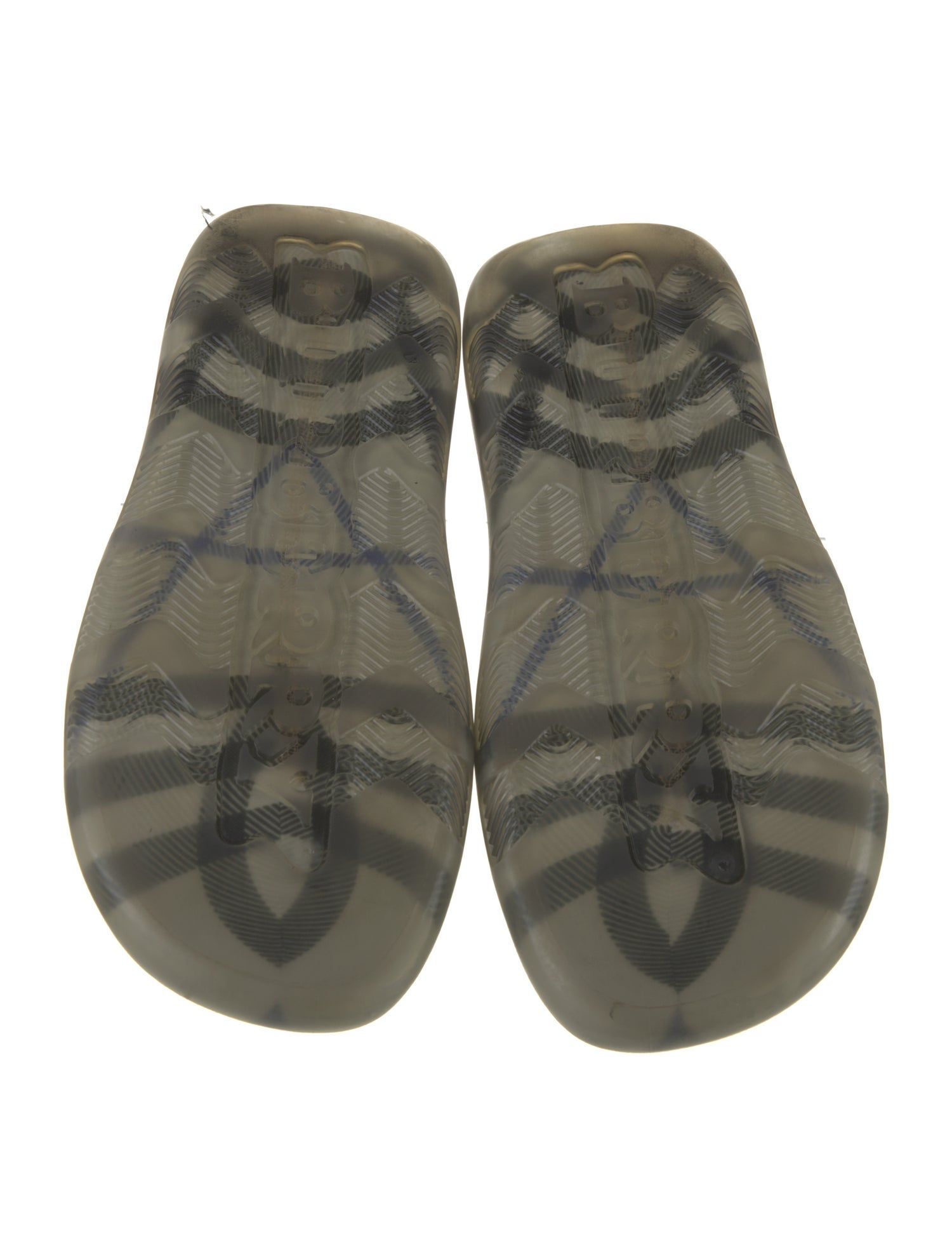 Burberry Rubber Plaid Print Slides