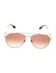 Burberry Nova Check Pattern Aviator Sunglasses