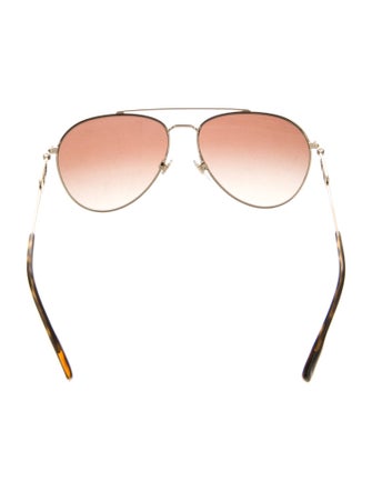 Burberry Nova Check Pattern Aviator Sunglasses
