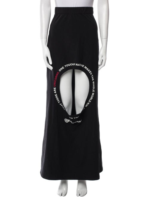 Burberry Cutout Accent Long Skirt