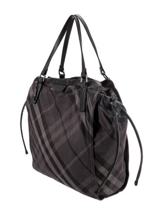 Burberry Smoked Check Hobo Large