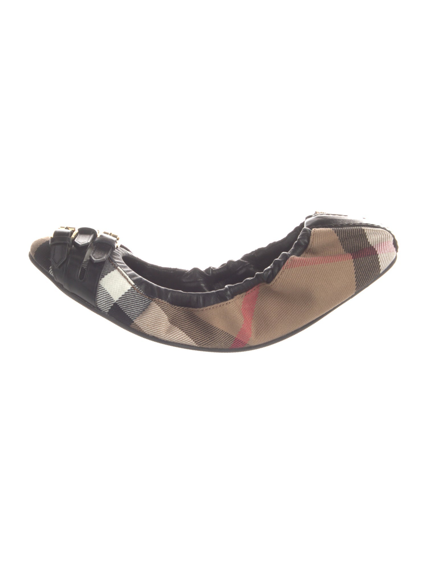 Burberry Nova Check Pattern Canvas Flats
