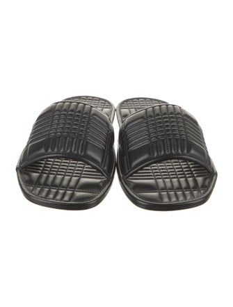 Burberry Nova Check Pattern Leather Slides