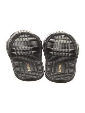 Burberry Nova Check Pattern Leather Slides