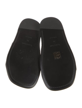 Burberry Nova Check Pattern Leather Slides