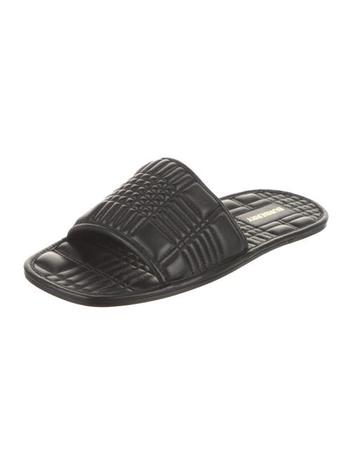 Burberry Nova Check Pattern Leather Slides
