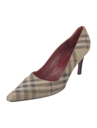 Burberry House Check Pattern Canvas Pumps