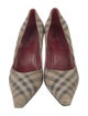 Burberry House Check Pattern Canvas Pumps