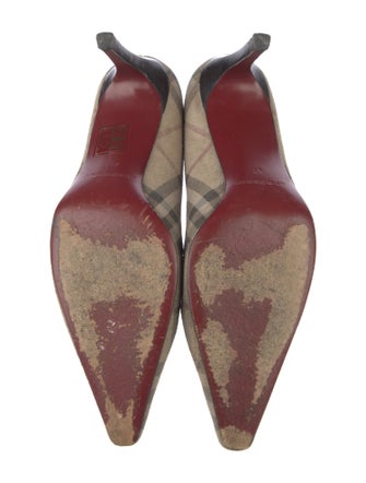 Burberry House Check Pattern Canvas Pumps